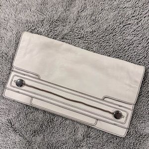 Used once! Banana leather clutch - ivory / off white - so pretty!